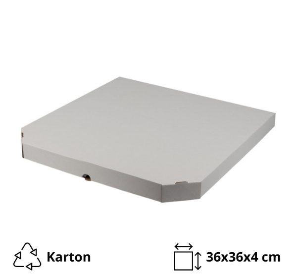 Škatla za pizzo 36х36х4 cm bela [100 kos/pak]