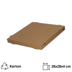 Škatla za pizzo 28х28х4 cm kraft [100 kos/pak]