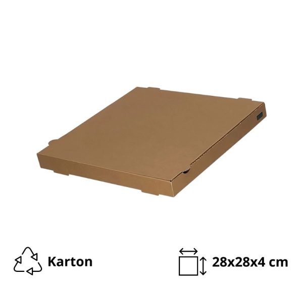 Škatla za pizzo 28х28х4 cm kraft [100 kos/pak]