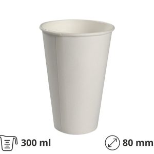 Papirnati kozarci 300 (350) ml d=80 mm za hladne napitke dvojni PE 50 kos