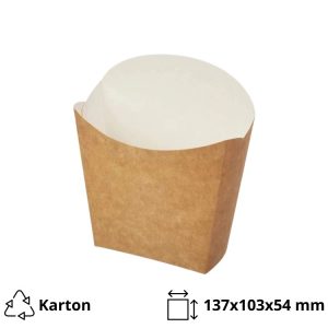 Žepek za krompirček Fry 137х103х54 mm kraft 50 kos