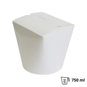 Papirnata posoda za WOK 750 ml bela 50 kos