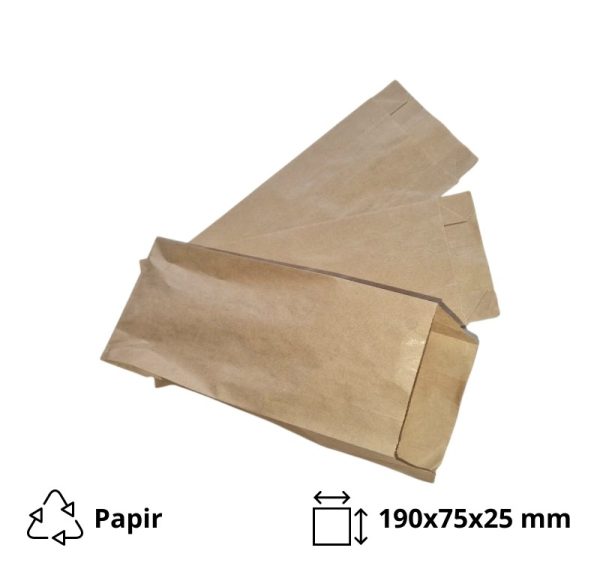 Papirnata vrečka 190х75х25 mm kraft 1000 kos
