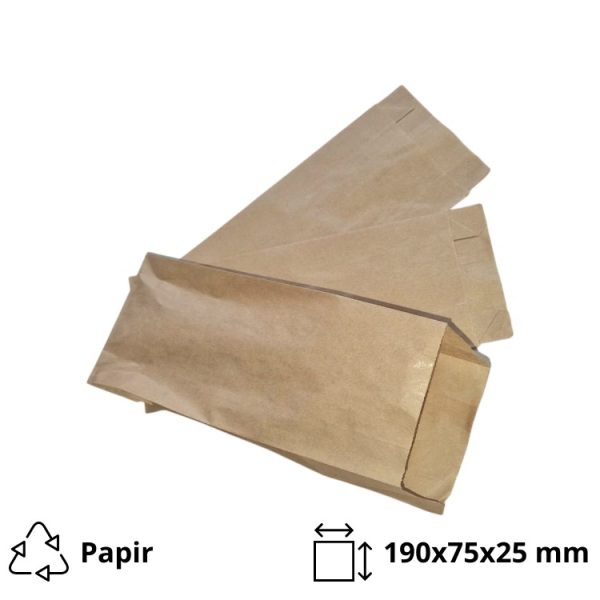 Papirnata vrečka 190х75х25 mm kraft 1000 kos