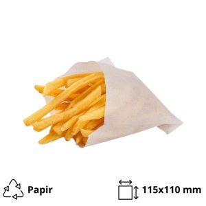 Vrečke za krompirček 115×110 mm bele 3000 kos