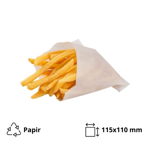Vrečke za krompirček 115×110 mm bele 3000 kos