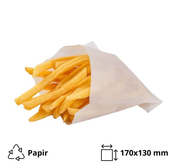 Vrečke za krompirček 170×130 mm bele 200 kos