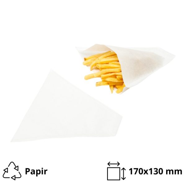 Vrečke za krompirček 170×130 mm bele 200 kos