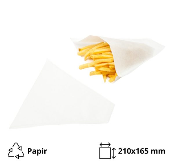Vrečke za krompirček 210×165 mm bele 200 kos