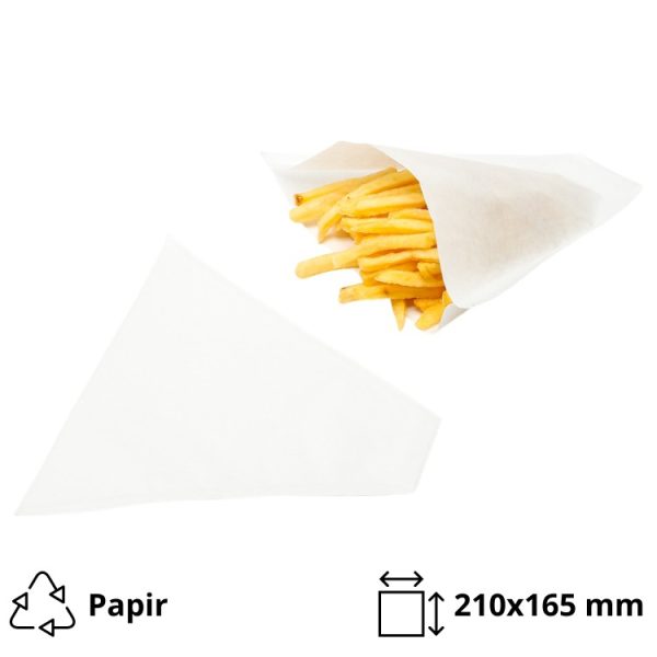 Vrečke za krompirček 210×165 mm bele 200 kos