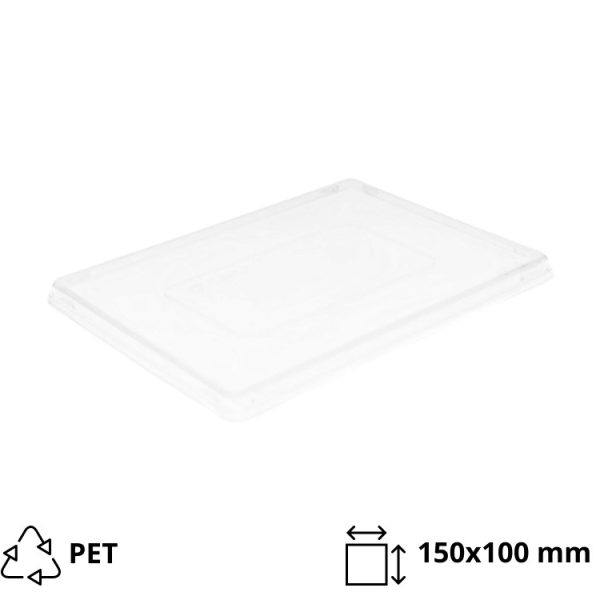 Pokrov raven 150×100 mm za papirnato posodo 750 ml 50 kos