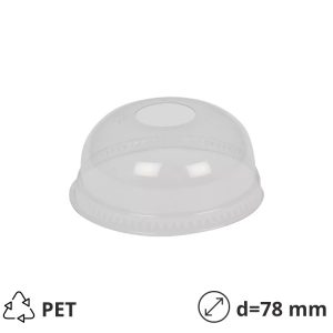 Pokrov kupola z luknjo PET d=78 mm 50 kos