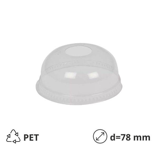 Pokrov kupola z luknjo PET d=78 mm 50 kos