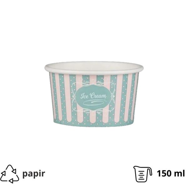 Lončki za sladoled 150 ml (5oz) ICE CREAM design 50 kos