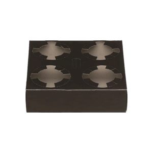 Držalo za 4 kozarca 19x19x4.5 cm crn 50 kos