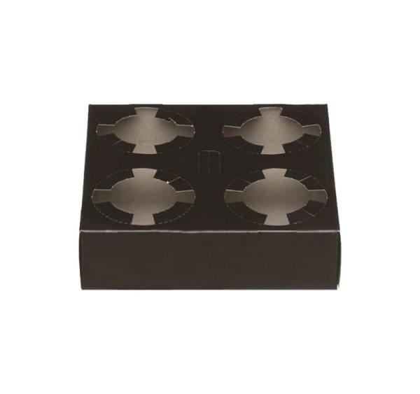 Držalo za 4 kozarca 19x19x4.5 cm crn 50 kos