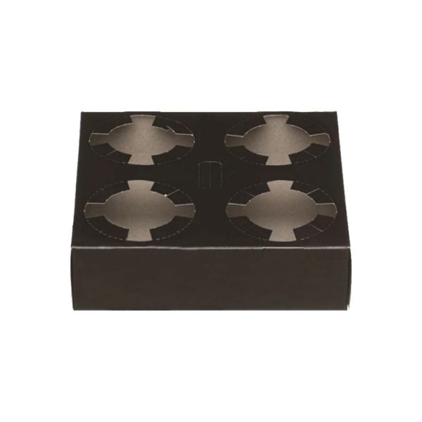Držalo za 4 kozarca 19x19x4.5 cm crn 50 kos