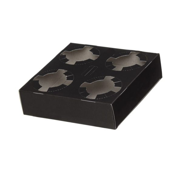 Držalo za 4 kozarca 19x19x4.5 cm crn 50 kos
