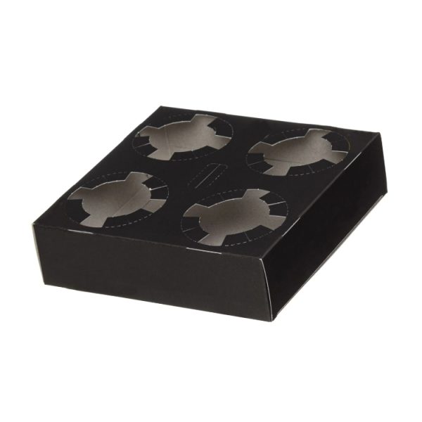 Držalo za 4 kozarca 19x19x4.5 cm crn 50 kos