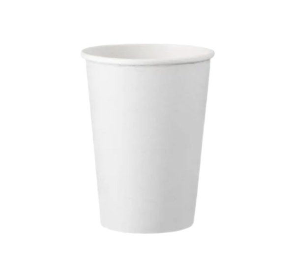 Papirnati kozarci 250 (280) ml d=80 mm 1-slojni beli SUP, 50 kos