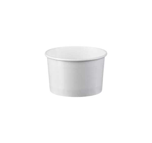 Lončki za sladoled 120 ml beli 50 kos