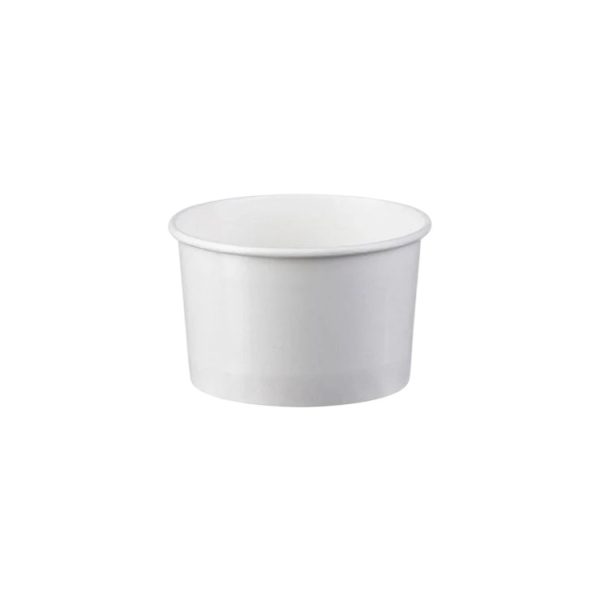 Lončki za sladoled 120 ml beli 50 kos