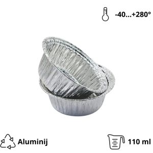 Alu posodica 110 ml d=80 mm h=37 mm 150 kos