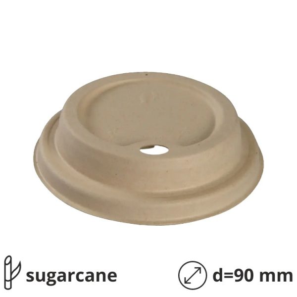 Pokrov z luknjo sugarcane d=90 mm, bež 50 kos