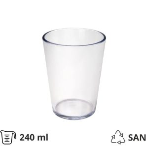 Kozarci trdi pralni 240 ml 8 kos