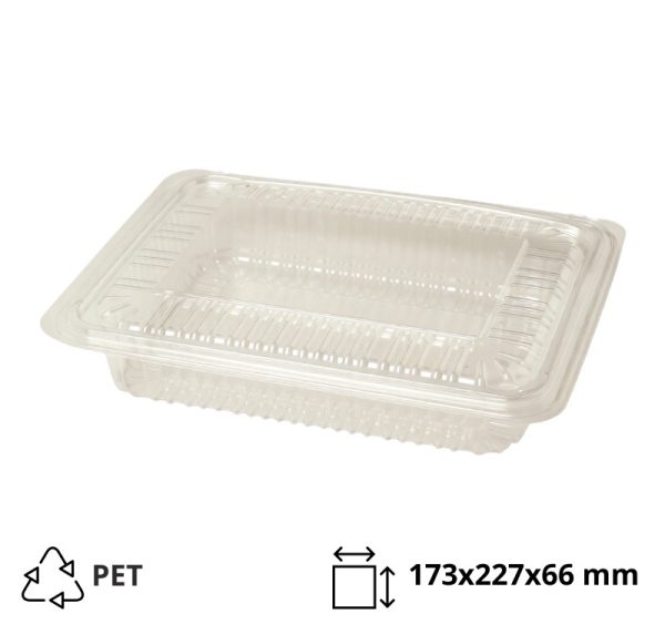 Posodica PET 173х227х66 mm prozorna s pokrovom [400 kos/pak]