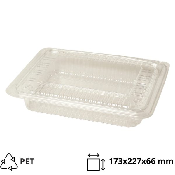 Posodica PET 173х227х66 mm prozorna s pokrovom [400 kos/pak]