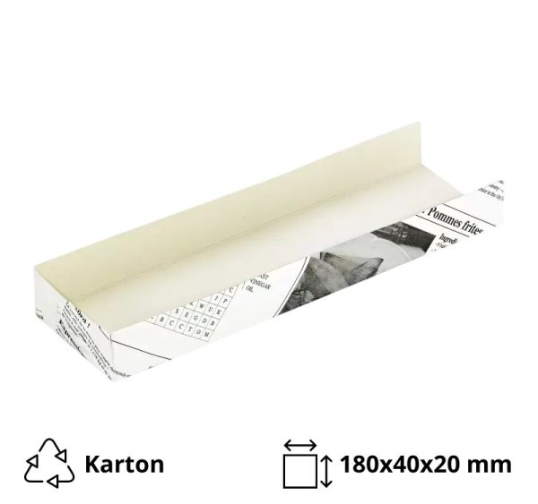 Pladenj hot dog 180x40x20 mm newspaper 50 kos