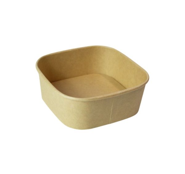 Papirnata posoda 500 ml 130х130х50 mm, kraft, brez pokrova 50 kos