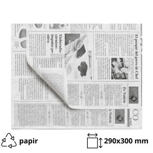 Ovojni papir za hamburger 290×300 mm bela časopis 500 kos