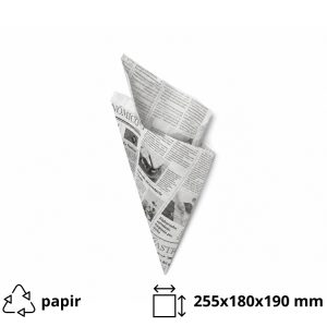 Vrečke za krompirček 100 gr bele časopis 100 kos