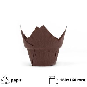 Papirčki za muffine TULIP STEP 160×160 rjava