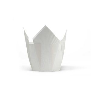 Papirčki za muffine TULIP 140×140 bela