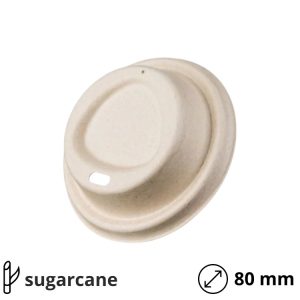 Pokrov z luknjo sugarcane d=80 mm, bež 50 kos