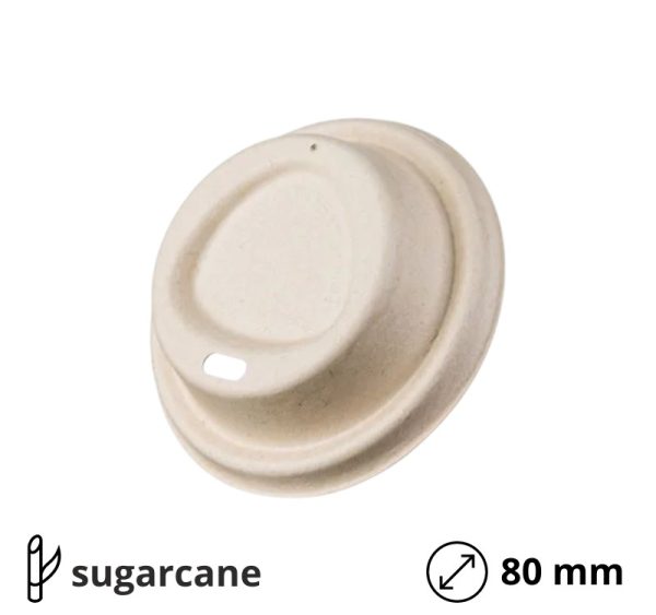 Pokrov z luknjo sugarcane d=80 mm, bež 50 kos