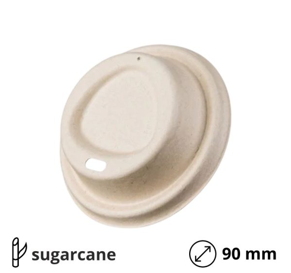 Pokrov z luknjo sugarcane d=90 mm, bež 50 kos