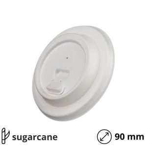 Pokrov z zaklopom sugarcane d=90 mm, bela 50 kos