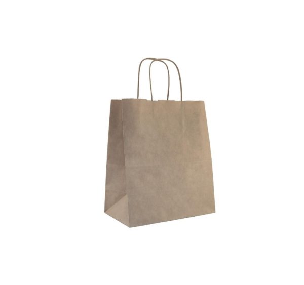Papirnata nosilna vrečka z zvitimi ročaji 260х170х255 mm kraft 300 kos