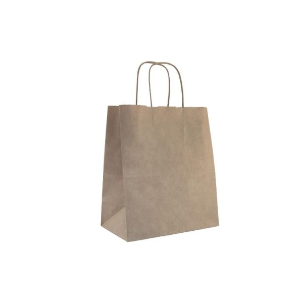 Papirnata nosilna vrečka z zvitimi ročaji 260х170х255 mm kraft 300 kos