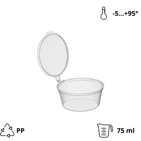Posodica za omako z pokrovom PP 75 ml 50 kos