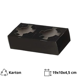 Držalo za 2 kozarca 19x10x4.5 cm črna 50 kos